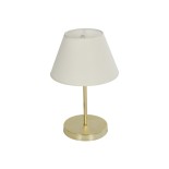 GLOBOSTAR® GLOSSY 204-0071 Μοντέρνο Επιτραπέζιο Φωτιστικό Πορτατίφ με Ντουί 1 x E27 AC 220-240V IP20 - Χρυσό & Λευκό - Μ22 x Π22 x Υ37cm