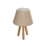 GLOBOSTAR® CAP 204-0067 Μοντέρνο Επιτραπέζιο Φωτιστικό Πορτατίφ με Ντουί 1 x E27 AC 220-240V IP20 - Καφέ & Μπεζ - Μ22 x Π22 x Υ33cm