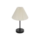 GLOBOSTAR® ORACLE 204-0156 Μοντέρνο Επιτραπέζιο Φωτιστικό Πορτατίφ με Ντουί 1 x E27 AC 220-240V IP20 - Μαύρο & Μπεζ - Μ22 x Π22 x Υ36cm