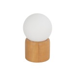 GLOBOSTAR® BOARD 204-0144 Μοντέρνο Επιτραπέζιο Φωτιστικό Πορτατίφ με Ντουί 1 x E14 AC 220-240V IP20 - Μπεζ & Λευκό - Μ15 x Π15 x Υ25cm