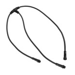 GLOBOSTAR® CONNECTOR 60957 5 Pin Καλώδιο/Επέκταση Τ 1 Μέτρου με Είσοδο 1 x Αρσενικό Βύσμα & Έξοδο 2 x Θηλυκά Βύσματα Αδιάβροχο IP68 - Μαύρο - Μ100 x Π2.5 x Υ2.5cm