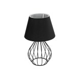 GLOBOSTAR® CLASS 204-0080 Μοντέρνο Επιτραπέζιο Φωτιστικό Πορτατίφ με Ντουί 1 x E27 AC 220-240V IP20 - Μαύρο & Μπεζ - Μ22 x Π22 x Υ36cm