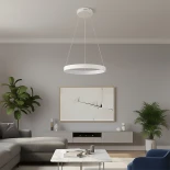 kelvo® NEMESIS KLV-101-0209 Κρεμαστό Φωτιστικό Οροφής LED 45W 4500lm 180° AC 220-240V IP20 Ρυθμιζόμενο Λευκό CCT με Χειριστήριο από 2700K έως 6000K Dimmable - Lumileds SMD Chip - Λευκό Ματ - Μ60 x Π60 x Υ4cm - 3 Χρόνια Εγγύηση