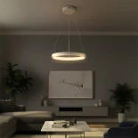 kelvo® NEMESIS KLV-101-0209 Κρεμαστό Φωτιστικό Οροφής LED 45W 4500lm 180° AC 220-240V IP20 Ρυθμιζόμενο Λευκό CCT με Χειριστήριο από 2700K έως 6000K Dimmable - Lumileds SMD Chip - Λευκό Ματ - Μ60 x Π60 x Υ4cm - 3 Χρόνια Εγγύηση