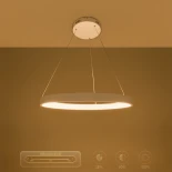 kelvo® NEMESIS KLV-101-0209 Κρεμαστό Φωτιστικό Οροφής LED 45W 4500lm 180° AC 220-240V IP20 Ρυθμιζόμενο Λευκό CCT με Χειριστήριο από 2700K έως 6000K Dimmable - Lumileds SMD Chip - Λευκό Ματ - Μ60 x Π60 x Υ4cm - 3 Χρόνια Εγγύηση