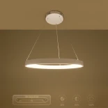 kelvo® NEMESIS KLV-101-0209 Κρεμαστό Φωτιστικό Οροφής LED 45W 4500lm 180° AC 220-240V IP20 Ρυθμιζόμενο Λευκό CCT με Χειριστήριο από 2700K έως 6000K Dimmable - Lumileds SMD Chip - Λευκό Ματ - Μ60 x Π60 x Υ4cm - 3 Χρόνια Εγγύηση