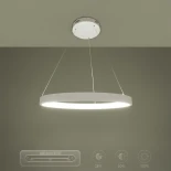 kelvo® NEMESIS KLV-101-0209 Κρεμαστό Φωτιστικό Οροφής LED 45W 4500lm 180° AC 220-240V IP20 Ρυθμιζόμενο Λευκό CCT με Χειριστήριο από 2700K έως 6000K Dimmable - Lumileds SMD Chip - Λευκό Ματ - Μ60 x Π60 x Υ4cm - 3 Χρόνια Εγγύηση