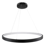 kelvo® NEMESIS KLV-101-0211 Κρεμαστό Φωτιστικό Οροφής LED 67W 6700lm 180° AC 220-240V IP20 Ρυθμιζόμενο Λευκό CCT με Χειριστήριο από 2700K έως 6000K Dimmable - Lumileds SMD Chip - Μαύρο Ματ - Μ80 x Π80 x Υ4cm - 3 Χρόνια Εγγύηση