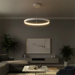 kelvo® NEMESIS KLV-101-0212 Κρεμαστό Φωτιστικό Οροφής LED 67W 6700lm 180° AC 220-240V IP20 Ρυθμιζόμενο Λευκό CCT με Χειριστήριο από 2700K έως 6000K Dimmable - Lumileds SMD Chip - Λευκό Ματ - Μ80 x Π80 x Υ4cm - 3 Χρόνια Εγγύηση