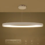 kelvo® NEMESIS KLV-101-0212 Κρεμαστό Φωτιστικό Οροφής LED 67W 6700lm 180° AC 220-240V IP20 Ρυθμιζόμενο Λευκό CCT με Χειριστήριο από 2700K έως 6000K Dimmable - Lumileds SMD Chip - Λευκό Ματ - Μ80 x Π80 x Υ4cm - 3 Χρόνια Εγγύηση