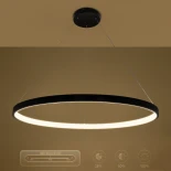 kelvo® NEMESIS KLV-101-0214 Κρεμαστό Φωτιστικό Οροφής LED 75W 7500lm 180° AC 220-240V IP20 Ρυθμιζόμενο Λευκό CCT με Χειριστήριο από 2700K έως 6000K Dimmable - Lumileds SMD Chip - Μαύρο Ματ - Μ100 x Π100 x Υ4cm - 3 Χρόνια Εγγύηση
