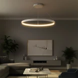 kelvo® NEMESIS KLV-101-0215 Κρεμαστό Φωτιστικό Οροφής LED 75W 7500lm 180° AC 220-240V IP20 Ρυθμιζόμενο Λευκό CCT με Χειριστήριο από 2700K έως 6000K Dimmable - Lumileds SMD Chip - Λευκό Ματ - Μ100 x Π100 x Υ4cm - 3 Χρόνια Εγγύηση