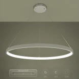 kelvo® NEMESIS KLV-101-0215 Κρεμαστό Φωτιστικό Οροφής LED 75W 7500lm 180° AC 220-240V IP20 Ρυθμιζόμενο Λευκό CCT με Χειριστήριο από 2700K έως 6000K Dimmable - Lumileds SMD Chip - Λευκό Ματ - Μ100 x Π100 x Υ4cm - 3 Χρόνια Εγγύηση