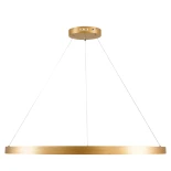 kelvo® NEMESIS KLV-101-0216 Κρεμαστό Φωτιστικό Οροφής LED 75W 7500lm 180° AC 220-240V IP20 Ρυθμιζόμενο Λευκό CCT με Χειριστήριο από 2700K έως 6000K Dimmable - Lumileds SMD Chip - Χρυσό Πλατίνα - Μ100 x Π100 x Υ4cm - 3 Χρόνια Εγγύηση