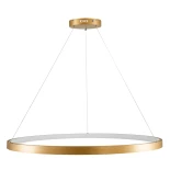 kelvo® NEMESIS KLV-101-0216 Κρεμαστό Φωτιστικό Οροφής LED 75W 7500lm 180° AC 220-240V IP20 Ρυθμιζόμενο Λευκό CCT με Χειριστήριο από 2700K έως 6000K Dimmable - Lumileds SMD Chip - Χρυσό Πλατίνα - Μ100 x Π100 x Υ4cm - 3 Χρόνια Εγγύηση