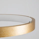 kelvo® NEMESIS KLV-101-0216 Κρεμαστό Φωτιστικό Οροφής LED 75W 7500lm 180° AC 220-240V IP20 Ρυθμιζόμενο Λευκό CCT με Χειριστήριο από 2700K έως 6000K Dimmable - Lumileds SMD Chip - Χρυσό Πλατίνα - Μ100 x Π100 x Υ4cm - 3 Χρόνια Εγγύηση