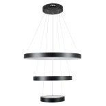 kelvo® NEMESIS KLV-101-0217 Κρεμαστό Φωτιστικό Οροφής LED 100W 10000lm 180° AC 220-240V IP20 Ρυθμιζόμενο Λευκό CCT με Χειριστήριο από 2700K έως 6000K Dimmable - Lumileds SMD Chip - Μαύρο Ματ - Μ60 x Π60 x Υ60cm - 3 Χρόνια Εγγύηση