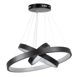 kelvo® NEMESIS KLV-101-0217 Κρεμαστό Φωτιστικό Οροφής LED 100W 10000lm 180° AC 220-240V IP20 Ρυθμιζόμενο Λευκό CCT με Χειριστήριο από 2700K έως 6000K Dimmable - Lumileds SMD Chip - Μαύρο Ματ - Μ60 x Π60 x Υ60cm - 3 Χρόνια Εγγύηση