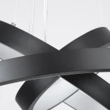 kelvo® NEMESIS KLV-101-0217 Κρεμαστό Φωτιστικό Οροφής LED 100W 10000lm 180° AC 220-240V IP20 Ρυθμιζόμενο Λευκό CCT με Χειριστήριο από 2700K έως 6000K Dimmable - Lumileds SMD Chip - Μαύρο Ματ - Μ60 x Π60 x Υ60cm - 3 Χρόνια Εγγύηση