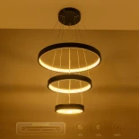 kelvo® NEMESIS KLV-101-0217 Κρεμαστό Φωτιστικό Οροφής LED 100W 10000lm 180° AC 220-240V IP20 Ρυθμιζόμενο Λευκό CCT με Χειριστήριο από 2700K έως 6000K Dimmable - Lumileds SMD Chip - Μαύρο Ματ - Μ60 x Π60 x Υ60cm - 3 Χρόνια Εγγύηση