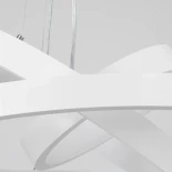 kelvo® NEMESIS KLV-101-0218 Κρεμαστό Φωτιστικό Οροφής LED 100W 10000lm 180° AC 220-240V IP20 Ρυθμιζόμενο Λευκό CCT με Χειριστήριο από 2700K έως 6000K Dimmable - Lumileds SMD Chip - Λευκό Ματ - Μ60 x Π60 x Υ60cm - 3 Χρόνια Εγγύηση