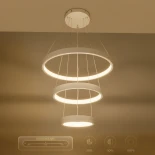 kelvo® NEMESIS KLV-101-0218 Κρεμαστό Φωτιστικό Οροφής LED 100W 10000lm 180° AC 220-240V IP20 Ρυθμιζόμενο Λευκό CCT με Χειριστήριο από 2700K έως 6000K Dimmable - Lumileds SMD Chip - Λευκό Ματ - Μ60 x Π60 x Υ60cm - 3 Χρόνια Εγγύηση