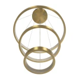 kelvo® NEMESIS KLV-101-0219 Κρεμαστό Φωτιστικό Οροφής LED 100W 10000lm 180° AC 220-240V IP20 Ρυθμιζόμενο Λευκό CCT με Χειριστήριο από 2700K έως 6000K Dimmable - Lumileds SMD Chip - Χρυσό Πλατίνα - Μ60 x Π60 x Υ60cm - 3 Χρόνια Εγγύηση