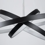 kelvo® NEMESIS KLV-101-0220 Κρεμαστό Φωτιστικό Οροφής LED 120W 12000lm 180° AC 220-240V IP20 Ρυθμιζόμενο Λευκό CCT με Χειριστήριο από 2700K έως 6000K Dimmable - Lumileds SMD Chip - Μαύρο Ματ - Μ80 x Π80 x Υ80cm - 3 Χρόνια Εγγύηση