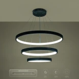 kelvo® NEMESIS KLV-101-0220 Κρεμαστό Φωτιστικό Οροφής LED 120W 12000lm 180° AC 220-240V IP20 Ρυθμιζόμενο Λευκό CCT με Χειριστήριο από 2700K έως 6000K Dimmable - Lumileds SMD Chip - Μαύρο Ματ - Μ80 x Π80 x Υ80cm - 3 Χρόνια Εγγύηση