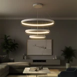 kelvo® NEMESIS KLV-101-0221 Κρεμαστό Φωτιστικό Οροφής LED 120W 12000lm 180° AC 220-240V IP20 Ρυθμιζόμενο Λευκό CCT με Χειριστήριο από 2700K έως 6000K Dimmable - Lumileds SMD Chip - Λευκό Ματ - Μ80 x Π80 x Υ80cm - 3 Χρόνια Εγγύηση