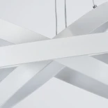 kelvo® NEMESIS KLV-101-0221 Κρεμαστό Φωτιστικό Οροφής LED 120W 12000lm 180° AC 220-240V IP20 Ρυθμιζόμενο Λευκό CCT με Χειριστήριο από 2700K έως 6000K Dimmable - Lumileds SMD Chip - Λευκό Ματ - Μ80 x Π80 x Υ80cm - 3 Χρόνια Εγγύηση