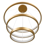 kelvo® NEMESIS KLV-101-0222 Κρεμαστό Φωτιστικό Οροφής LED 120W 12000lm 180° AC 220-240V IP20 Ρυθμιζόμενο Λευκό CCT με Χειριστήριο από 2700K έως 6000K Dimmable - Lumileds SMD Chip - Χρυσό Πλατίνα - Μ80 x Π80 x Υ80cm - 3 Χρόνια Εγγύηση