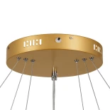 kelvo® NEMESIS KLV-101-0222 Κρεμαστό Φωτιστικό Οροφής LED 120W 12000lm 180° AC 220-240V IP20 Ρυθμιζόμενο Λευκό CCT με Χειριστήριο από 2700K έως 6000K Dimmable - Lumileds SMD Chip - Χρυσό Πλατίνα - Μ80 x Π80 x Υ80cm - 3 Χρόνια Εγγύηση