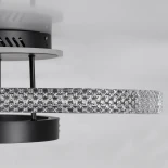 kelvo® DIAMOND KLV-101-0223 Φωτιστικό Οροφής LED 67W 6700lm 360° AC 220-240V IP20 Ρυθμιζόμενο Λευκό CCT με Χειριστήριο από 2700K έως 6000K Dimmable - Lumileds SMD Chip - Μαύρο Ματ - Μ60 x Π40 x Υ14cm - 3 Χρόνια Εγγύηση