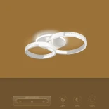 kelvo® DIAMOND KLV-101-0224 Φωτιστικό Οροφής LED 67W 6700lm 360° AC 220-240V IP20 Ρυθμιζόμενο Λευκό CCT με Χειριστήριο από 2700K έως 6000K Dimmable - Lumileds SMD Chip - Λευκό Ματ - Μ60 x Π40 x Υ14cm - 3 Χρόνια Εγγύηση