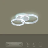 kelvo® DIAMOND KLV-101-0224 Φωτιστικό Οροφής LED 67W 6700lm 360° AC 220-240V IP20 Ρυθμιζόμενο Λευκό CCT με Χειριστήριο από 2700K έως 6000K Dimmable - Lumileds SMD Chip - Λευκό Ματ - Μ60 x Π40 x Υ14cm - 3 Χρόνια Εγγύηση