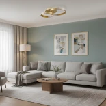 kelvo® DIAMOND KLV-101-0225 Φωτιστικό Οροφής LED 67W 6700lm 360° AC 220-240V IP20 Ρυθμιζόμενο Λευκό CCT με Χειριστήριο από 2700K έως 6000K Dimmable - Lumileds SMD Chip - Χρυσό Πλατίνα - Μ60 x Π40 x Υ14cm - 3 Χρόνια Εγγύηση