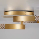 kelvo® DIAMOND KLV-101-0225 Φωτιστικό Οροφής LED 67W 6700lm 360° AC 220-240V IP20 Ρυθμιζόμενο Λευκό CCT με Χειριστήριο από 2700K έως 6000K Dimmable - Lumileds SMD Chip - Χρυσό Πλατίνα - Μ60 x Π40 x Υ14cm - 3 Χρόνια Εγγύηση