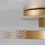 kelvo® DIAMOND KLV-101-0225 Φωτιστικό Οροφής LED 67W 6700lm 360° AC 220-240V IP20 Ρυθμιζόμενο Λευκό CCT με Χειριστήριο από 2700K έως 6000K Dimmable - Lumileds SMD Chip - Χρυσό Πλατίνα - Μ60 x Π40 x Υ14cm - 3 Χρόνια Εγγύηση