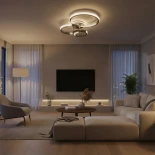 kelvo® DIAMOND KLV-101-0226 Φωτιστικό Οροφής LED 100W 10000lm 360° AC 220-240V IP20 Ρυθμιζόμενο Λευκό CCT με Χειριστήριο από 2700K έως 6000K Dimmable - Lumileds SMD Chip - Μαύρο Ματ - Μ80 x Π50 x Υ20cm - 3 Χρόνια Εγγύηση