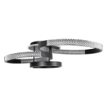 kelvo® DIAMOND KLV-101-0226 Φωτιστικό Οροφής LED 100W 10000lm 360° AC 220-240V IP20 Ρυθμιζόμενο Λευκό CCT με Χειριστήριο από 2700K έως 6000K Dimmable - Lumileds SMD Chip - Μαύρο Ματ - Μ80 x Π50 x Υ20cm - 3 Χρόνια Εγγύηση