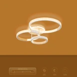 kelvo® DIAMOND KLV-101-0227 Φωτιστικό Οροφής LED 100W 10000lm 360° AC 220-240V IP20 Ρυθμιζόμενο Λευκό CCT με Χειριστήριο από 2700K έως 6000K Dimmable - Lumileds SMD Chip - Λευκό Ματ - Μ80 x Π50 x Υ20cm - 3 Χρόνια Εγγύηση