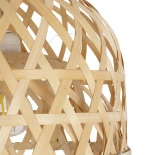 GLOBOSTAR® MANGEA 00715 Boho Κρεμαστό Φωτιστικό Οροφής με Ντουί 1 x E27 AC 220-240V IP20 - Μπεζ - Μ35 x Π35 x Υ22cm