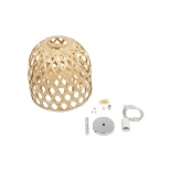 GLOBOSTAR® MANGEA 00715 Boho Κρεμαστό Φωτιστικό Οροφής με Ντουί 1 x E27 AC 220-240V IP20 - Μπεζ - Μ35 x Π35 x Υ22cm