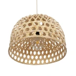 GLOBOSTAR® MANGEA 00716 Boho Κρεμαστό Φωτιστικό Οροφής με Ντουί 1 x E27 AC 220-240V IP20 - Μπεζ - Μ50 x Π50 x Υ34cm