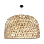 GLOBOSTAR® MANGEA 00717 Boho Κρεμαστό Φωτιστικό Οροφής με Ντουί 1 x E27 AC 220-240V IP20 - Μπεζ - Μ100 x Π100 x Υ59cm