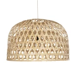 GLOBOSTAR® MANGEA 00717 Boho Κρεμαστό Φωτιστικό Οροφής με Ντουί 1 x E27 AC 220-240V IP20 - Μπεζ - Μ100 x Π100 x Υ59cm