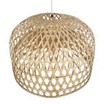 GLOBOSTAR® MANGEA 00717 Boho Κρεμαστό Φωτιστικό Οροφής με Ντουί 1 x E27 AC 220-240V IP20 - Μπεζ - Μ100 x Π100 x Υ59cm