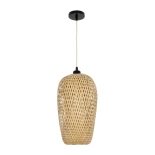 GLOBOSTAR® SAN TROPEZ 00764 Boho Κρεμαστό Φωτιστικό Οροφής με Ντουί 1 x E27 AC 220-240V IP20 - Μπεζ - Μ23 x Π23 x Υ42cm