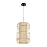 GLOBOSTAR® HIBISCUS 00893 Boho Κρεμαστό Φωτιστικό Οροφής με Ντουί 1 x E27 AC 220-240V IP20 - Μπεζ - Μ25 x Π25 x Υ42cm